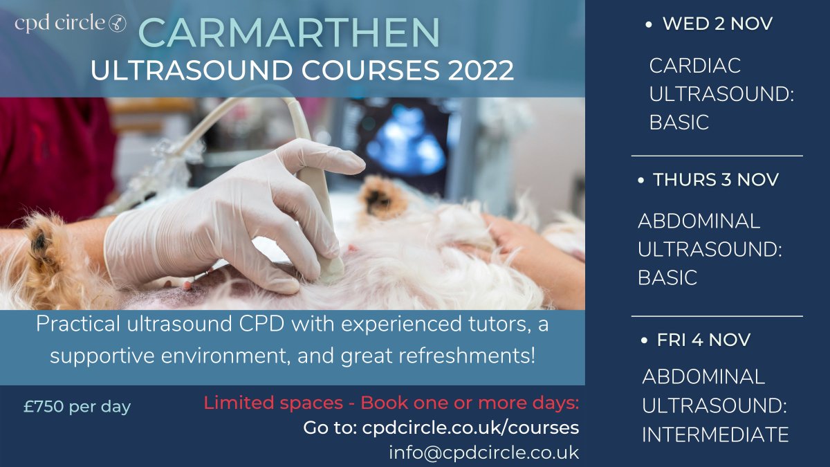 Would you like to brush up on your cardiac or abdominal ultrasound skills on one of our scanning days this November? #vetcpd #veterinary #vetmed