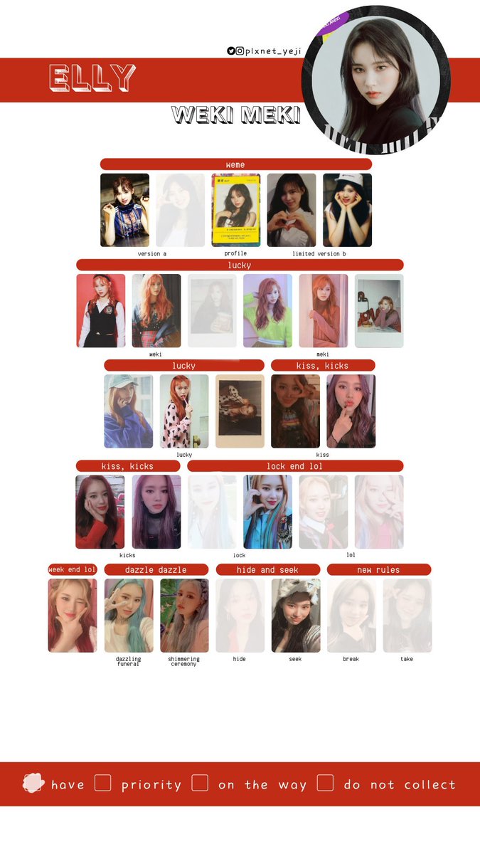 wtb lfs ph !! weki meki doyeon elly album pcs 

- not in rush, flexi but no to op 
- no to sets unless there are 3+ doyeon &amp; elly pcs 
- not sensitive to minor dents basta bentahan niyo lang ako 😓
- reply / dm ur offers <3