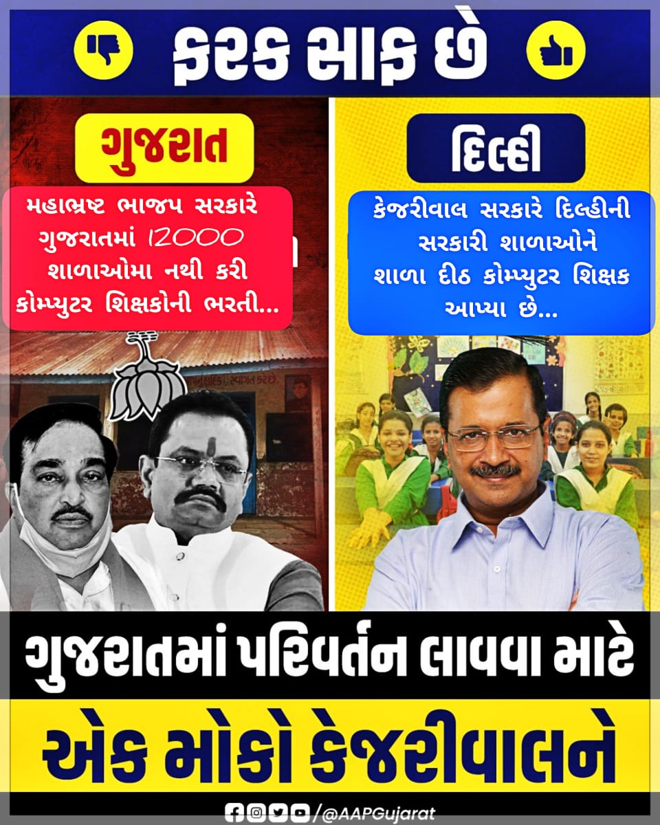 RameshP95038102's tweet photo. દેશ આઝાદ થયે 75 વર્ષ થયાં,
પણ શાળાઓમાં લાખો બાળકો કોમ્પ્યુટર શિક્ષણથી  આજે પણ વંચિત છે કેમ ??
 શાળાઓ મા કોમ્પ્યુટર તો છે,
 પણ 30 વર્ષથી કોમ્પ્યુટર શિક્ષક નથી !!!!
જવાબદાર કોણ ????
#JituVaghani 
#aapgujart 
#gopalitalia 
#PMOIndia 
#GujaratTak 
#Kejriwal https://t.co/2pVbbGqppo