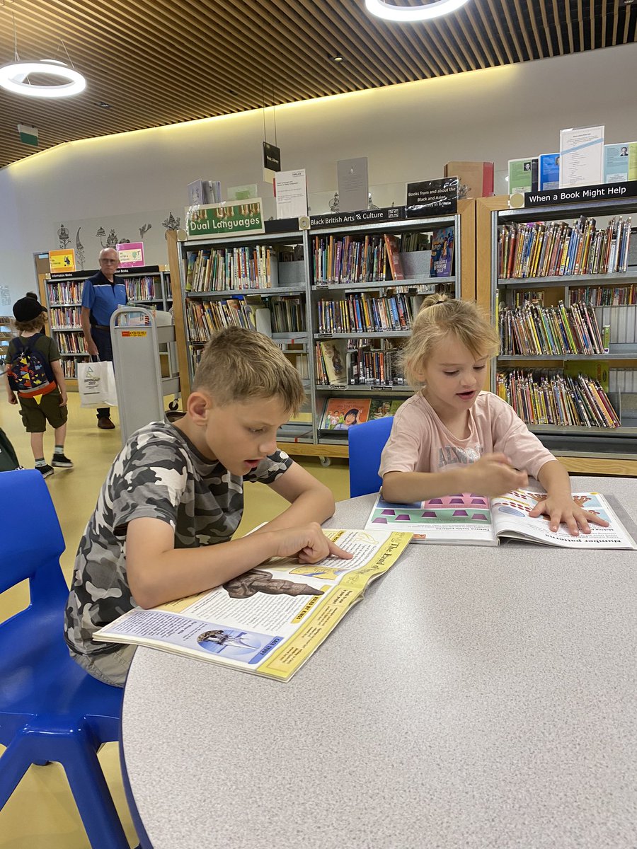 KateWard03's tweet photo. @LyndonGInfant Harriet took a visit to the Birmingham library during the commonwealth games. She loved the library. Even found a book on next years topic - coastlines! https://t.co/cWsddWG7JF