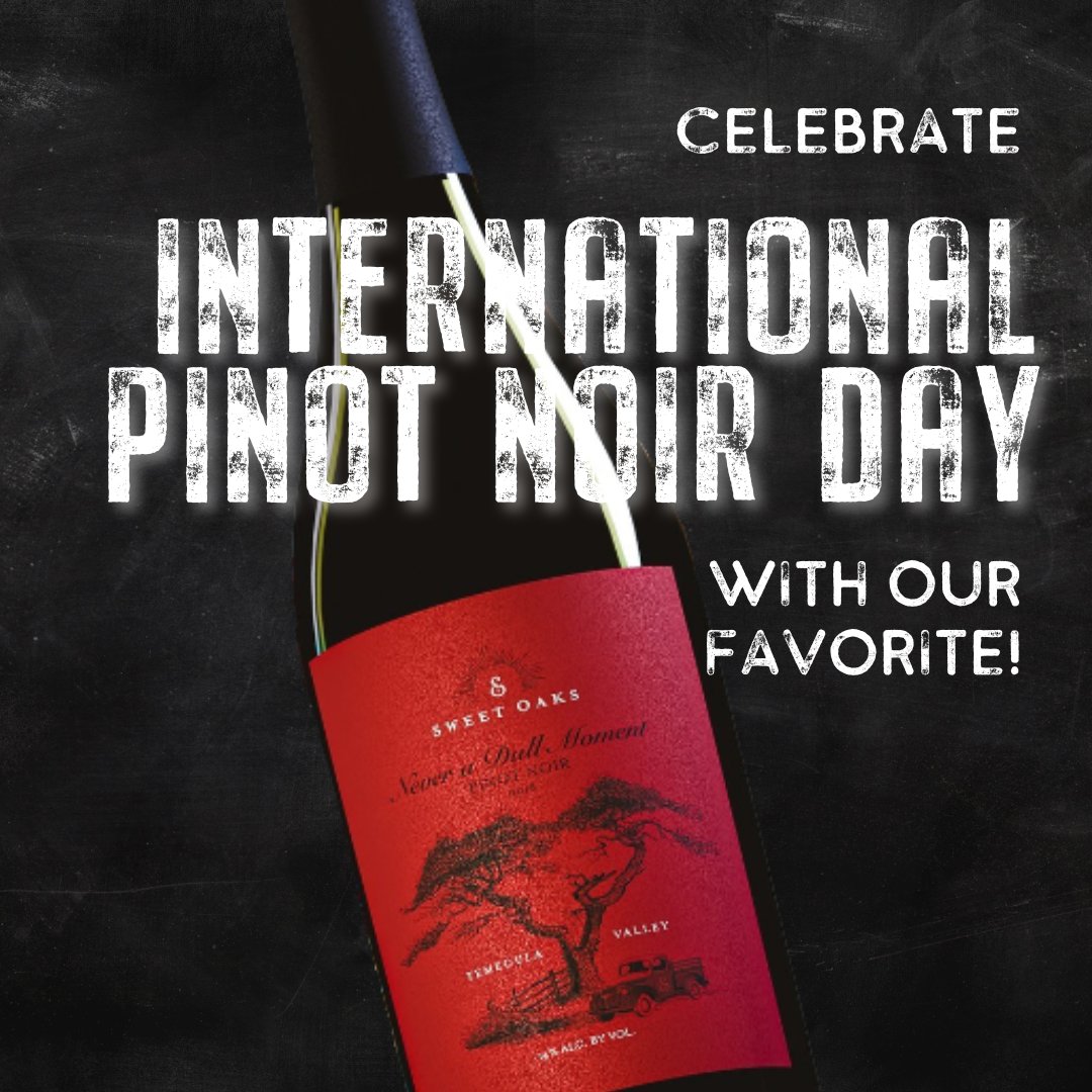 RedneckVine's tweet photo. Stop the whining, it's #InternationalPinotNoirDay🍷Not sure how to celebrate? Come grab a glass of our '18 Never A Dull Moment Pinot Noir TODAY, 11am to 6pm. https://t.co/RLVhAQIKRV