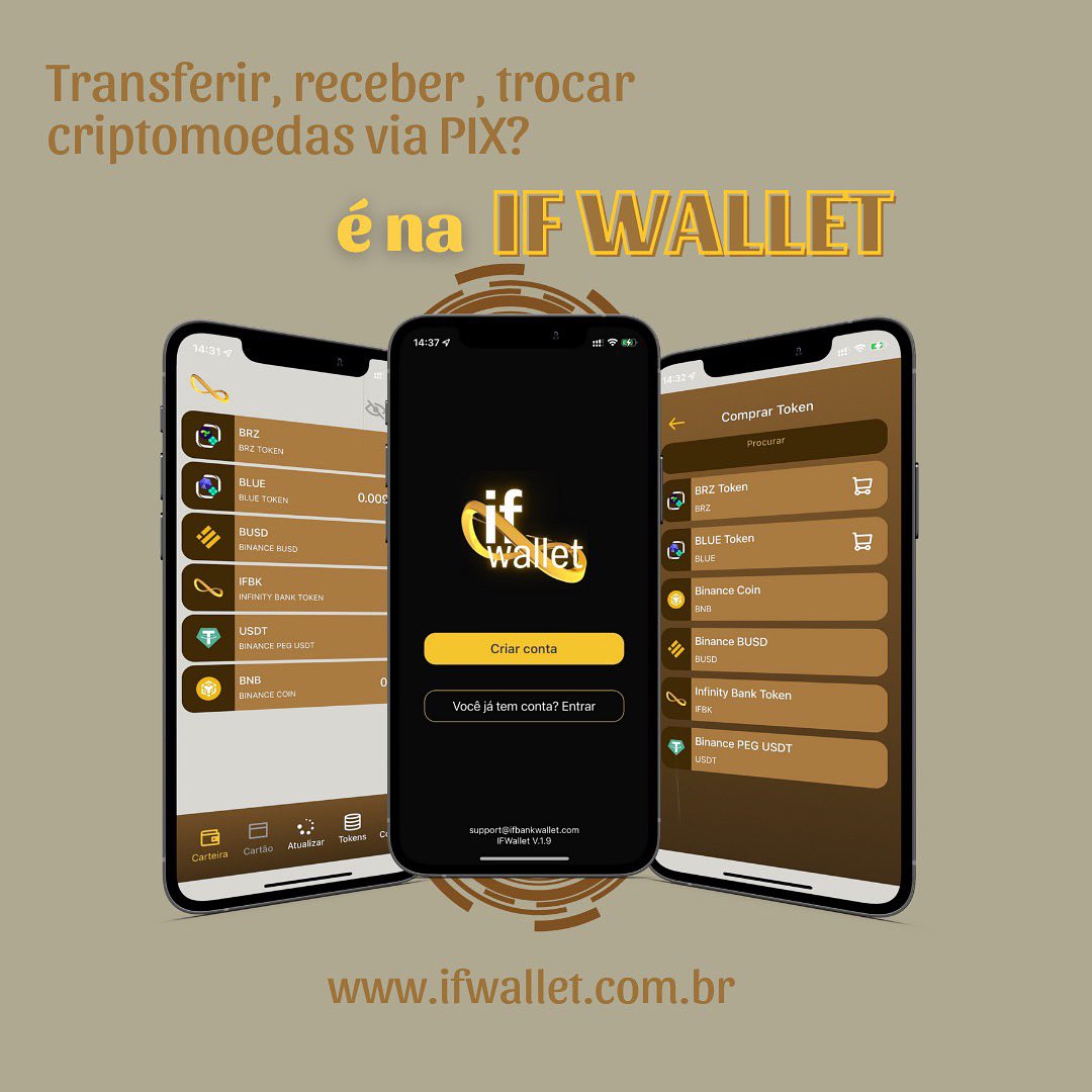 Já pensou em transferir, receber e trocar suas criptomoedas via PIX de forma rápida e segura?
Na If Wallet você consegue!
Não perca mais tempo e baixe o aplicativo através do link da bio!
ifwallet.com.br

#ifwallet #wallet #wallets #carteiradigital #criptomoedas #crypto