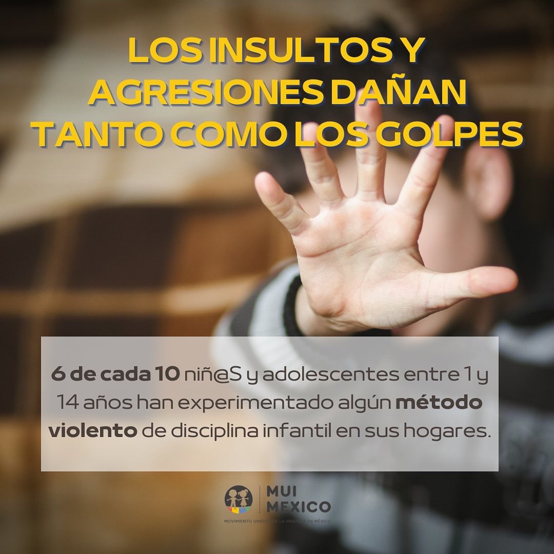 MuiMexico's tweet photo. #violenciainfantil #violencia #agresion #insulto #castigofisico #muimexico #agresionpsicologica https://t.co/5m2yJtD3ye