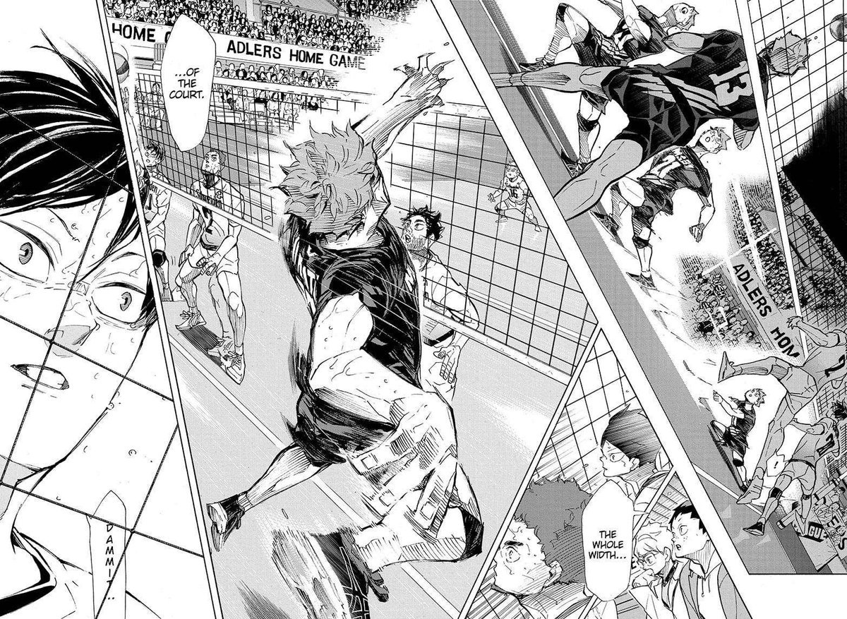 and its the way this whole sequence was illustrated that makes it so so effective because it genuinely leads us to believe that hinata might just be the one to score the last point . and then he doesnt . he wins as a decoy and theres only joy in that fact 