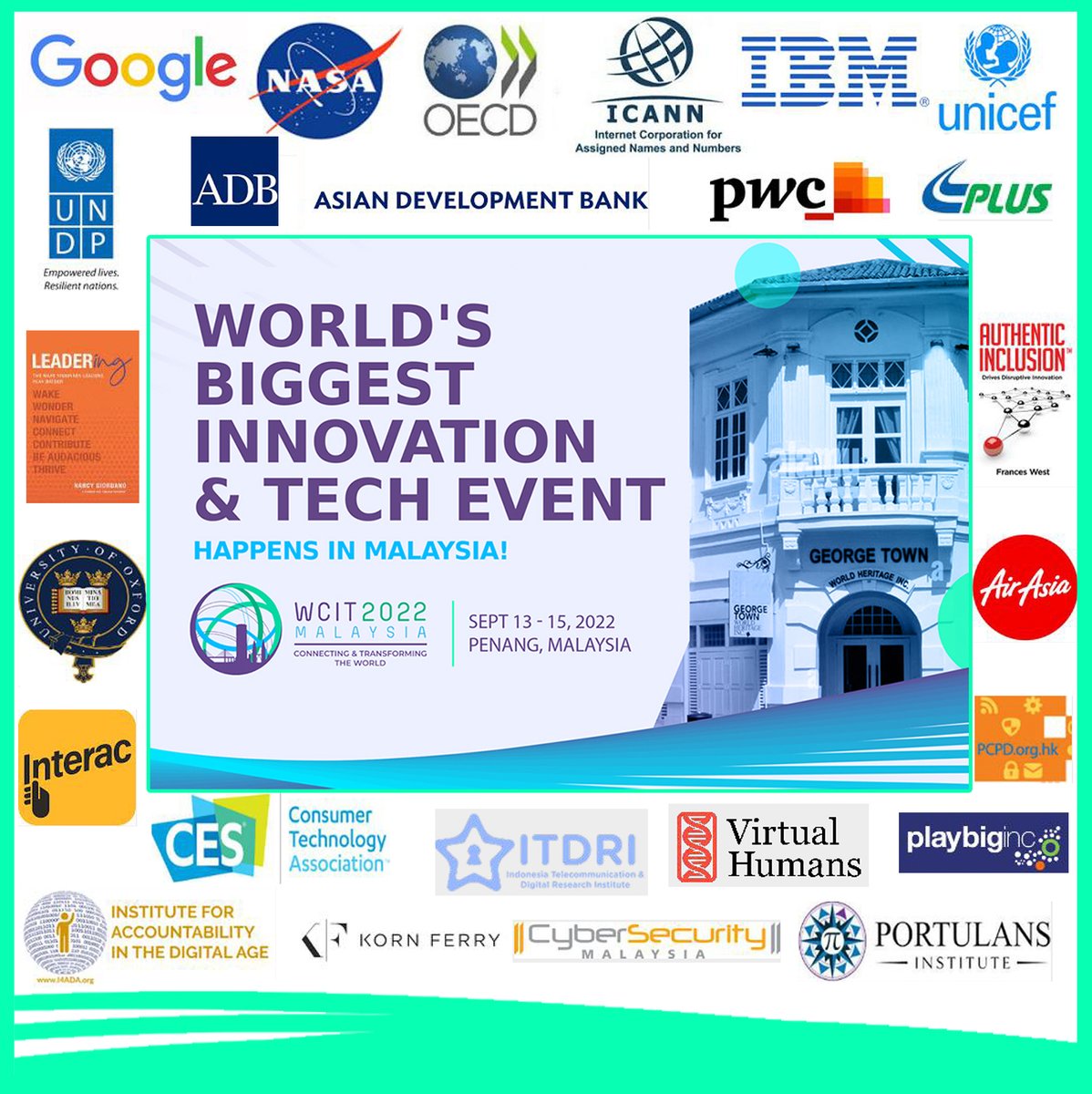 wcit2022's tweet photo. Join speakers and panelists fromthe biggest &amp; most forward-thinking companies and organizations in the world! 

💠https://t.co/AWLfIFoycx

#wcit2022malaysia #Pikom #witsa #techcongress #investmalaysia #globalthoughts #innovation #technology #visitmalaysia #visitpenang #wcit2022 https://t.co/pl2WiNBQ4c