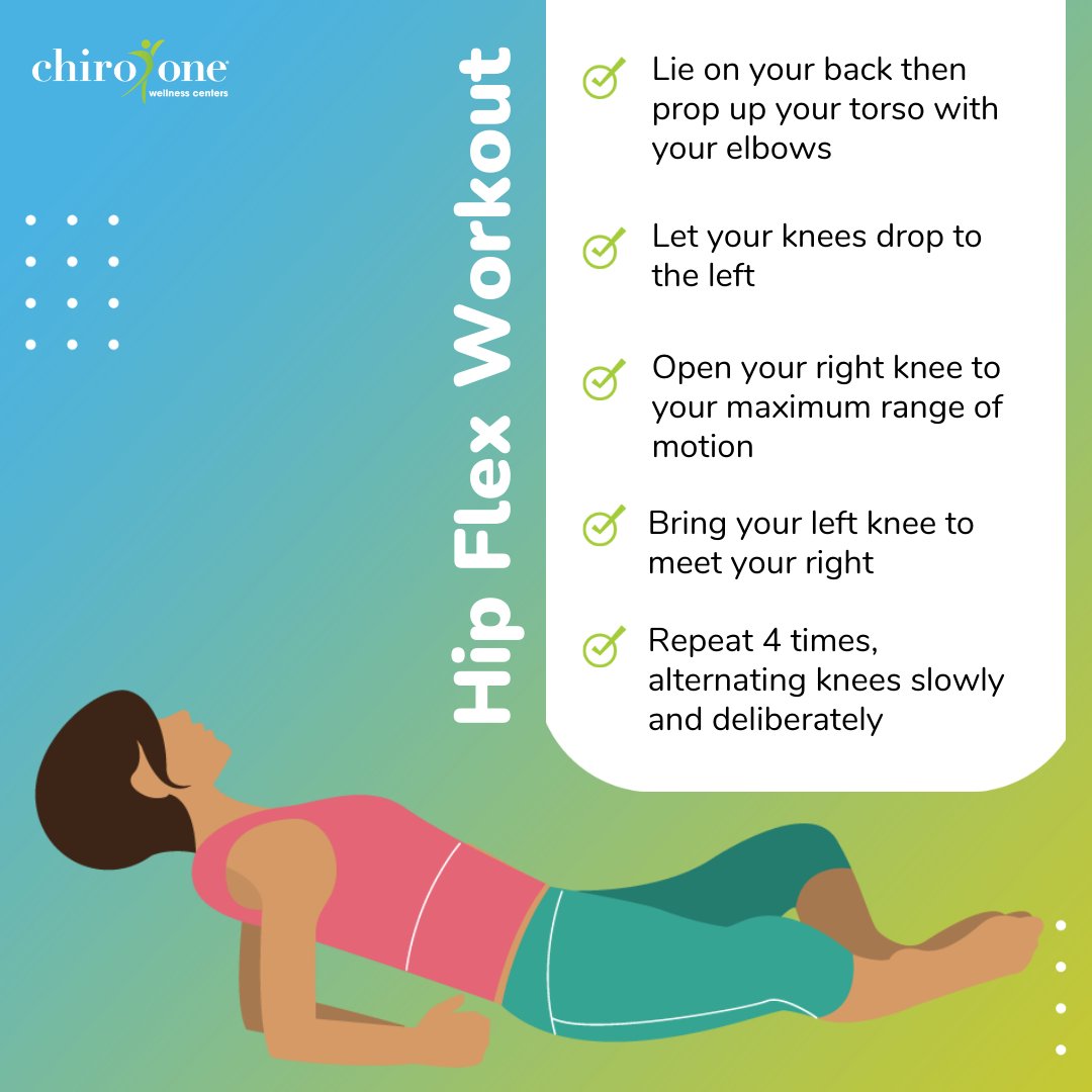 chiroone's tweet photo. These hips don't lie (down). Shake it like you mean it with this Hip Flex Stretch.

#ChiroOne #Chiropractic #LiveYourBestLife https://t.co/iw0AItrFtU