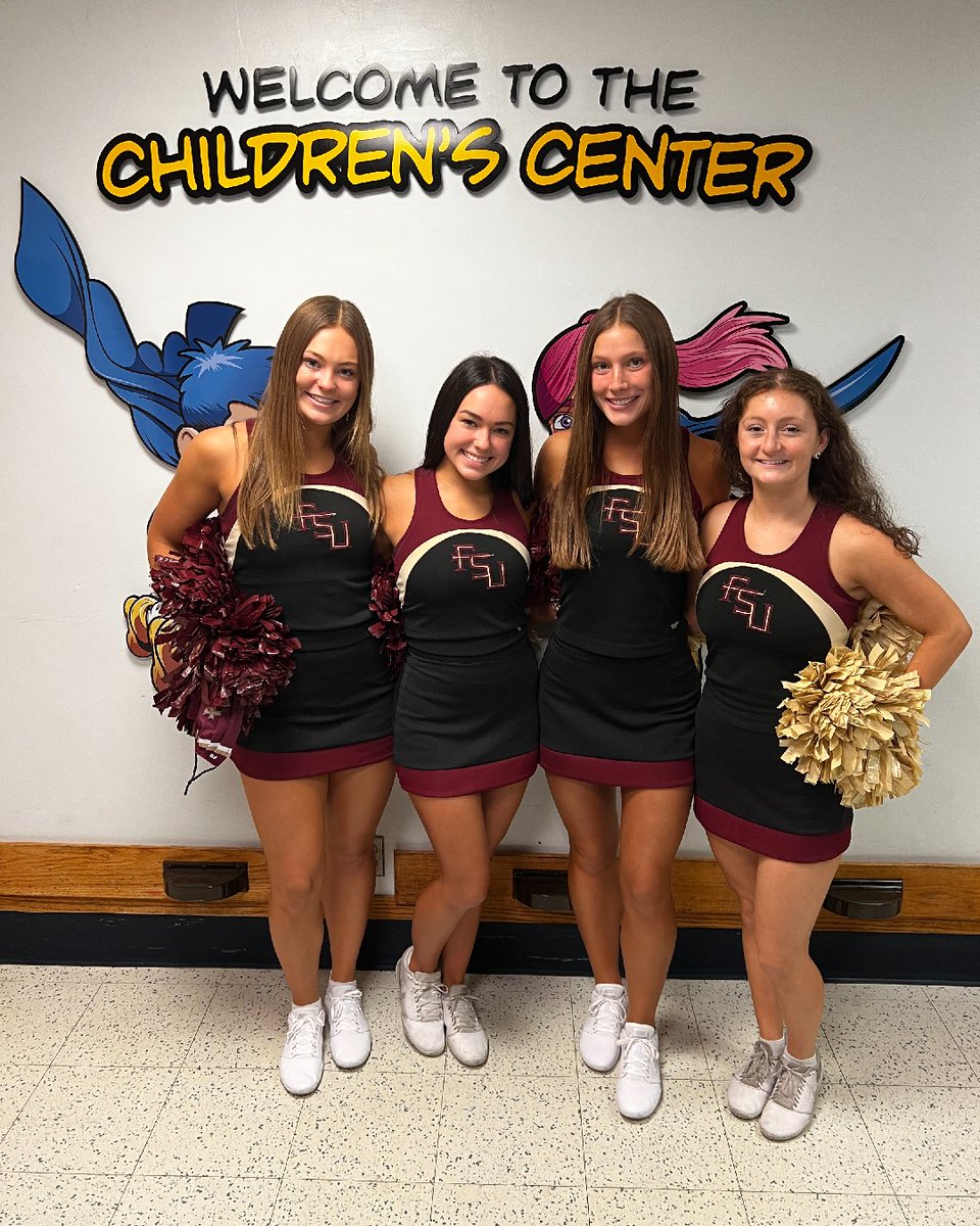 TMHFORLIFE's tweet image. .@FSU_Cheer had a very sweet visit with patients in our Children&apos;s Center yesterday! 📣 💙