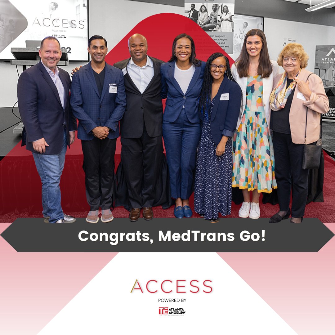 tieatlanta's tweet photo. 🎉 Congrats, @MedTrans_Go ! The tech platform for medical practices HQ'd in Atlanta, GA, wins at the 2022 TIE ACCESS program!
Congrats to MedTrans Go team!
#healthtech #womenfounders #IncreaseACCESS #Atlanta https://t.co/L4OLcrrxdO