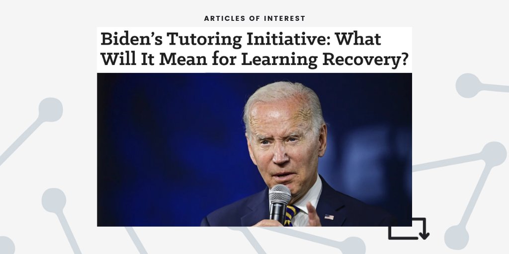 NorthAveEd's tweet photo. The #Biden administration's new initiative is poised to bring 250,000 #tutors to schools over the next three years in an effort to support #student #success and combat learning gaps widened by #Covid-19. Check out more @educationweek: https://t.co/7nIMmijCxd https://t.co/lqCxKLDtCM