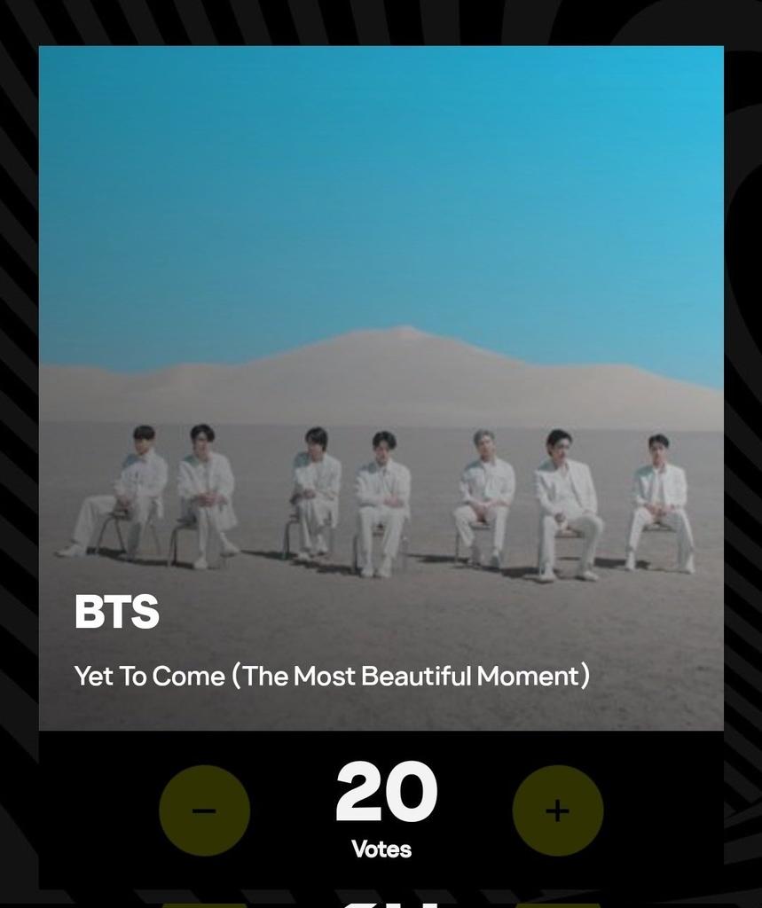 BTSquadVotes's tweet photo. ⏰[INICIA HORA DOBLE | #VMAs]⏰
Vota por BTS en los Video Music Awards.

•Best Kpop
•Metaverse Performance

🗳Link: (https://t.co/Gd7hbpfmG3)
🗳20 votos por categoría y por cuenta
📥COMPARTE TUS CAPTURAS!

🔑Usa la Palabra Clave: 
VMARMY FIGHT FOR BTS https://t.co/HyFavKR3if