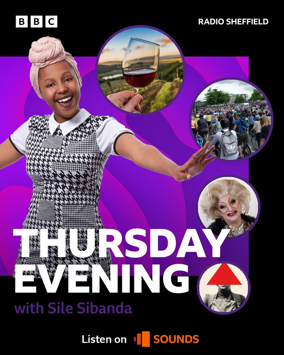 Tonight with @SibandaSile: 🍷 #PinotNoirDay at @RenishawHallG 🚴 August Dance On Your Bike Party ✨ @myradubois at @edfringe 🎶 @OperaOnLocation with Verismo Tune in from 8pm 👉 bbc.co.uk/sounds/play/li… #cycling #dragqueen