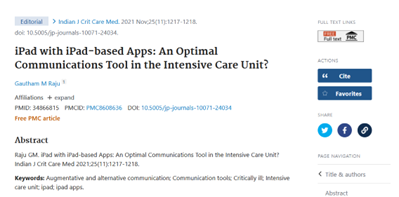 icurehab's tweet photo. iPad w iPad-based apps: an optimal communications tool in the intensive care unit by Raju 

https://t.co/NAzd8PWEGP

#freefulltext #ICUrehab
@KellyCasey_OT
#iPad

#freefulltext #ICUrehab
@KellyCasey_OT https://t.co/VkaujI6NkQ