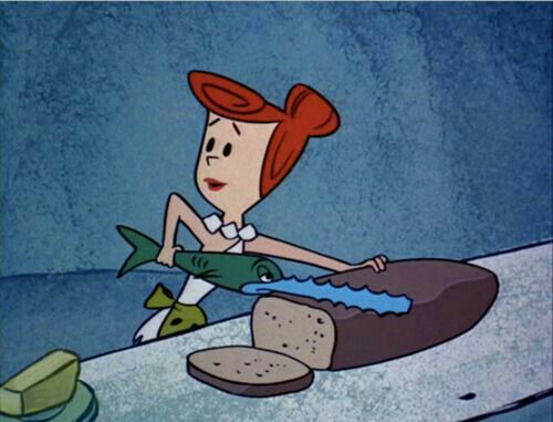 ItsBready's tweet photo. Today's bread is whatever Wilma is slicing here. https://t.co/oEIAw3GAep