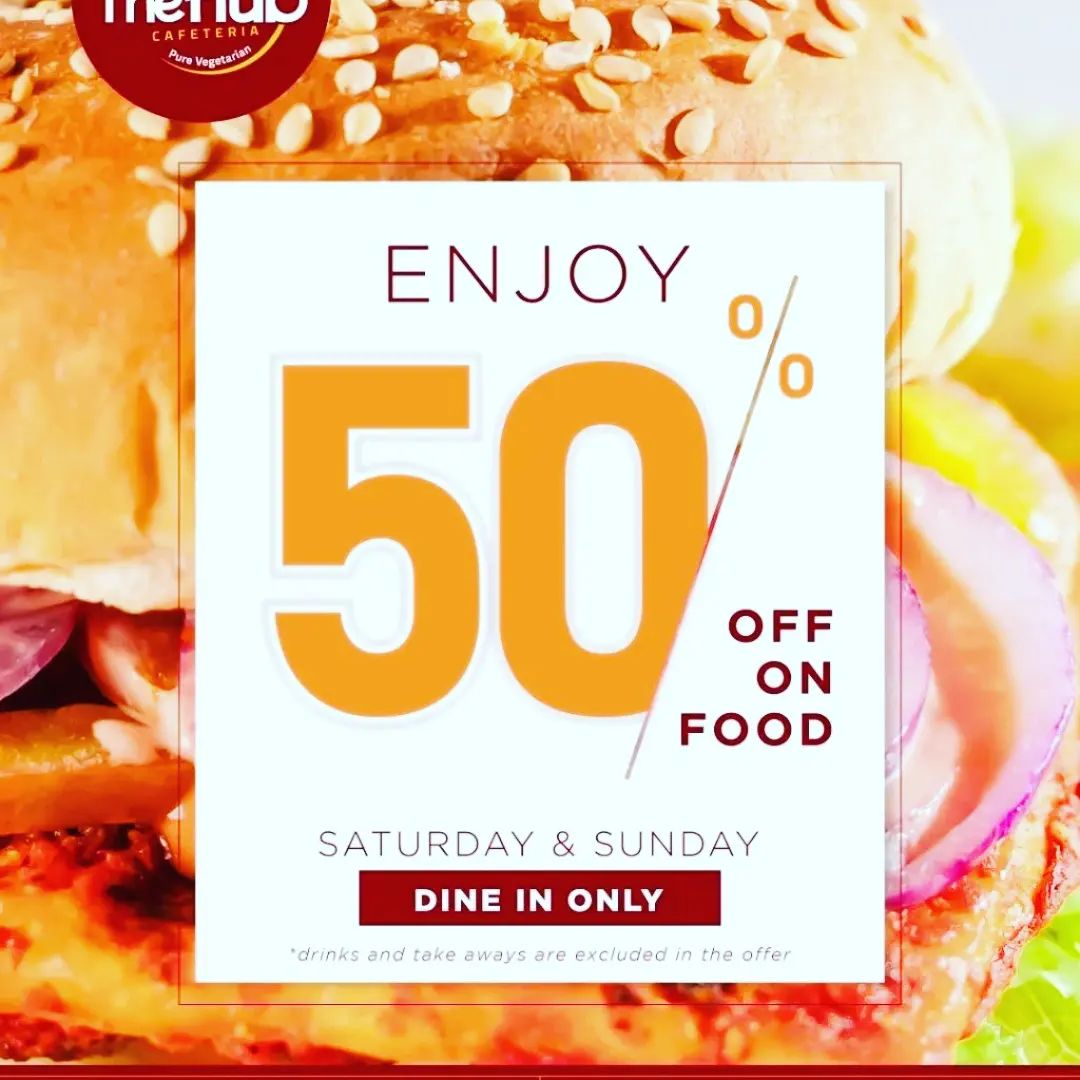 Offaame's tweet photo. Eat, Save, Repeat! 💳💲🛒

Check out The Hub Cafe, they are doing 50% Off!

👨‍👩‍👦 Try it out with friends and family this weekend!!

Visit https://t.co/XnkBfxPIjd for more details. https://t.co/pZkanHN7Qn