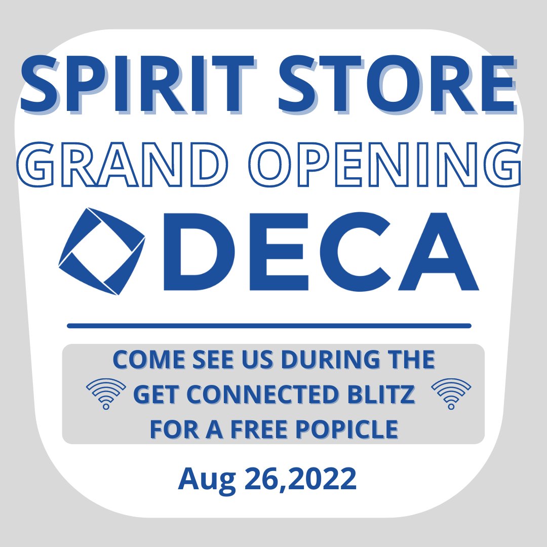 springhilldeca's tweet image. Excited to be back to school  Please come by on Blitz day next friday and visit our DECA booth and spirit store.  Giving away popsicles to first 200 guests :)