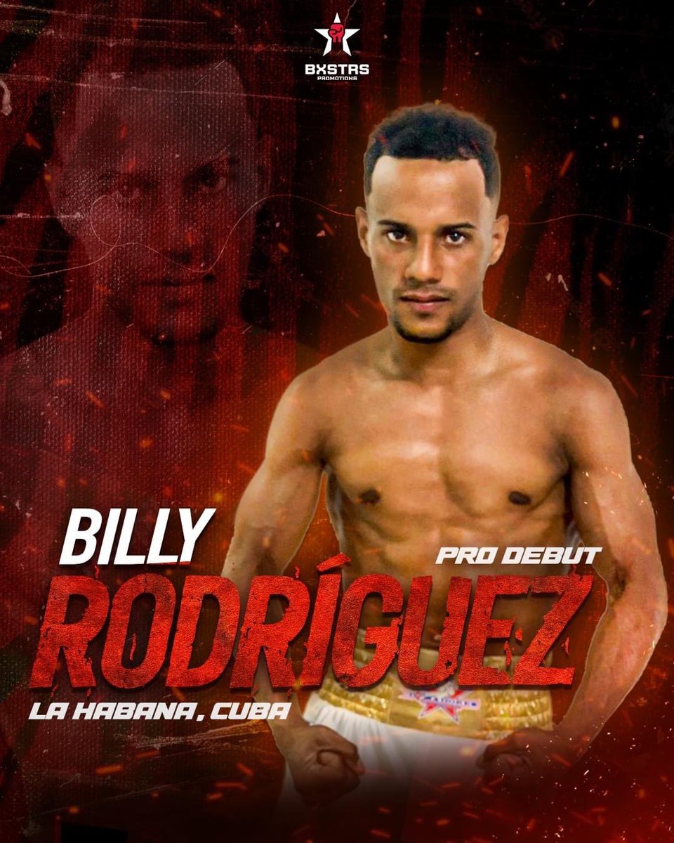 bxstrs's tweet photo. El cubano Billy Rodríguez, quien viene de conquistar el Campeonato Continental en Ecuador, dará el paso al territorio profesional en la función "Fight Night in La Paz" ante el mexicano Miguel Luna en un combate a seis vueltas en peso minimosca.

📺 @ESPNKnockOut https://t.co/E8JAc43FpZ