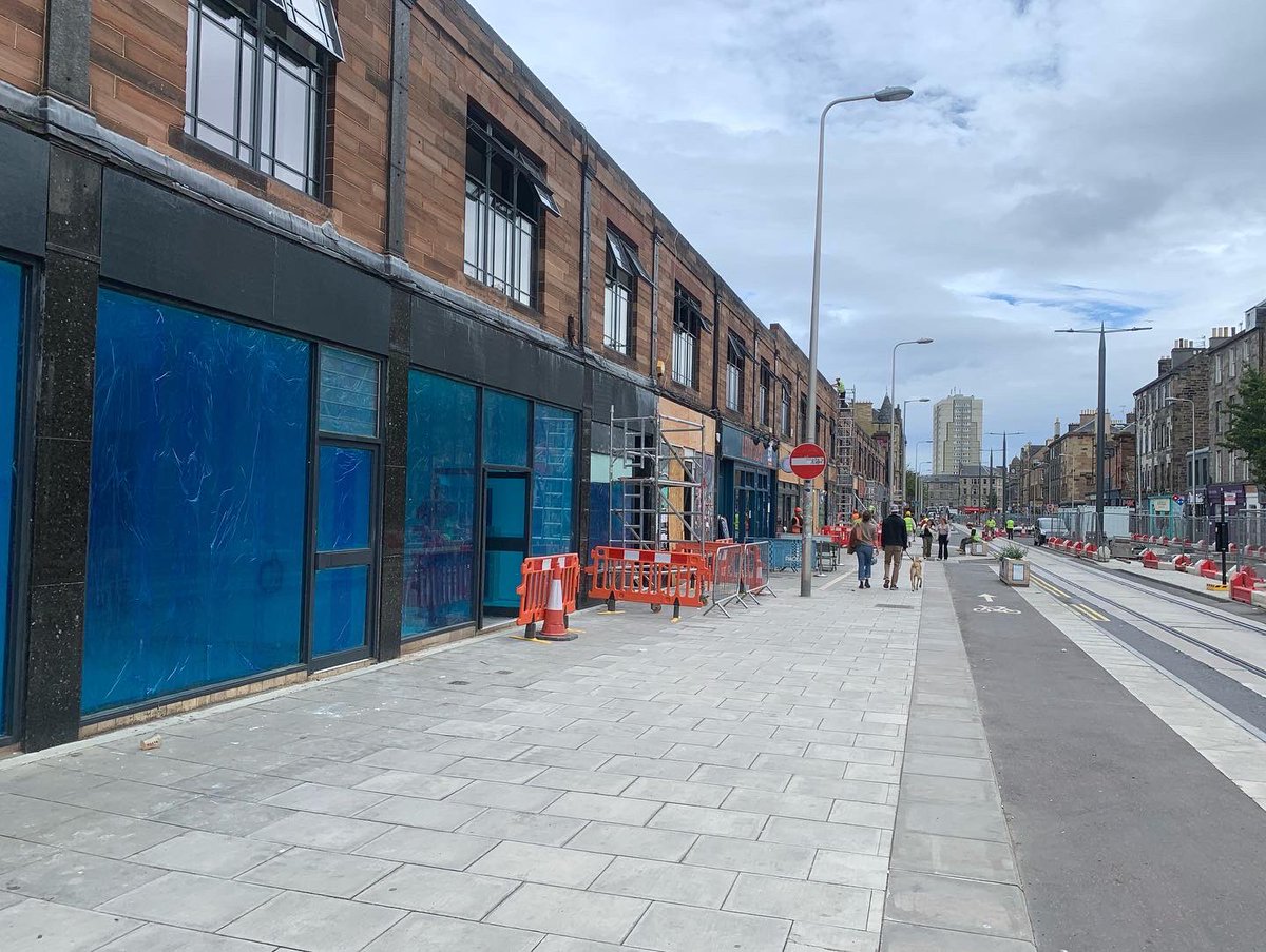It’s been over 4 years since the hoarding started going up, so it's a much-welcomed sight to see it finally all being removed and the renovation of the whole block nearing completion #saveleithwalk #savedleithwalk #community