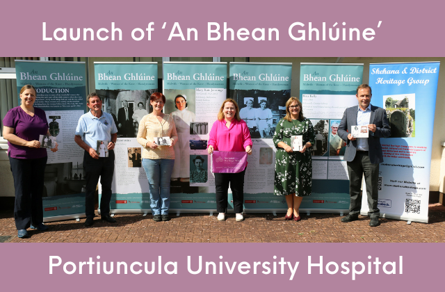 A wonderful local #heritage project 'An Bhean Ghlúine' or woman of the knee (midwife, handywoman) has been developed by Emma Laffey, a volunteer with the Skehana & District Heritage Group and a staff member of Portiuncula University Hospital Maternity Unit (1/3)