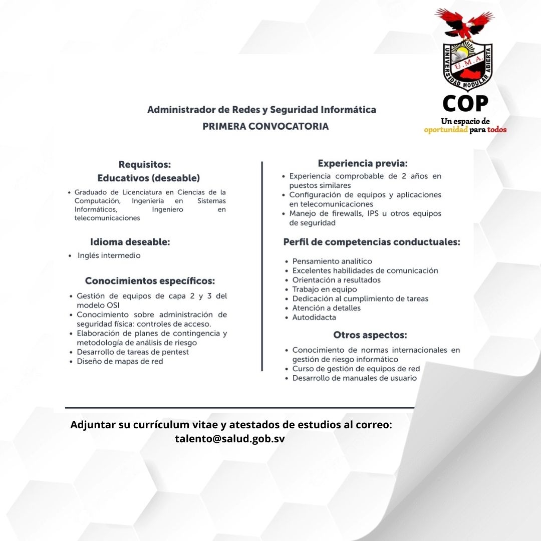 RadioUMA_'s tweet photo. Compartimos contigo las siguientes oportunidades de empleo: https://t.co/JwNcehLTHe