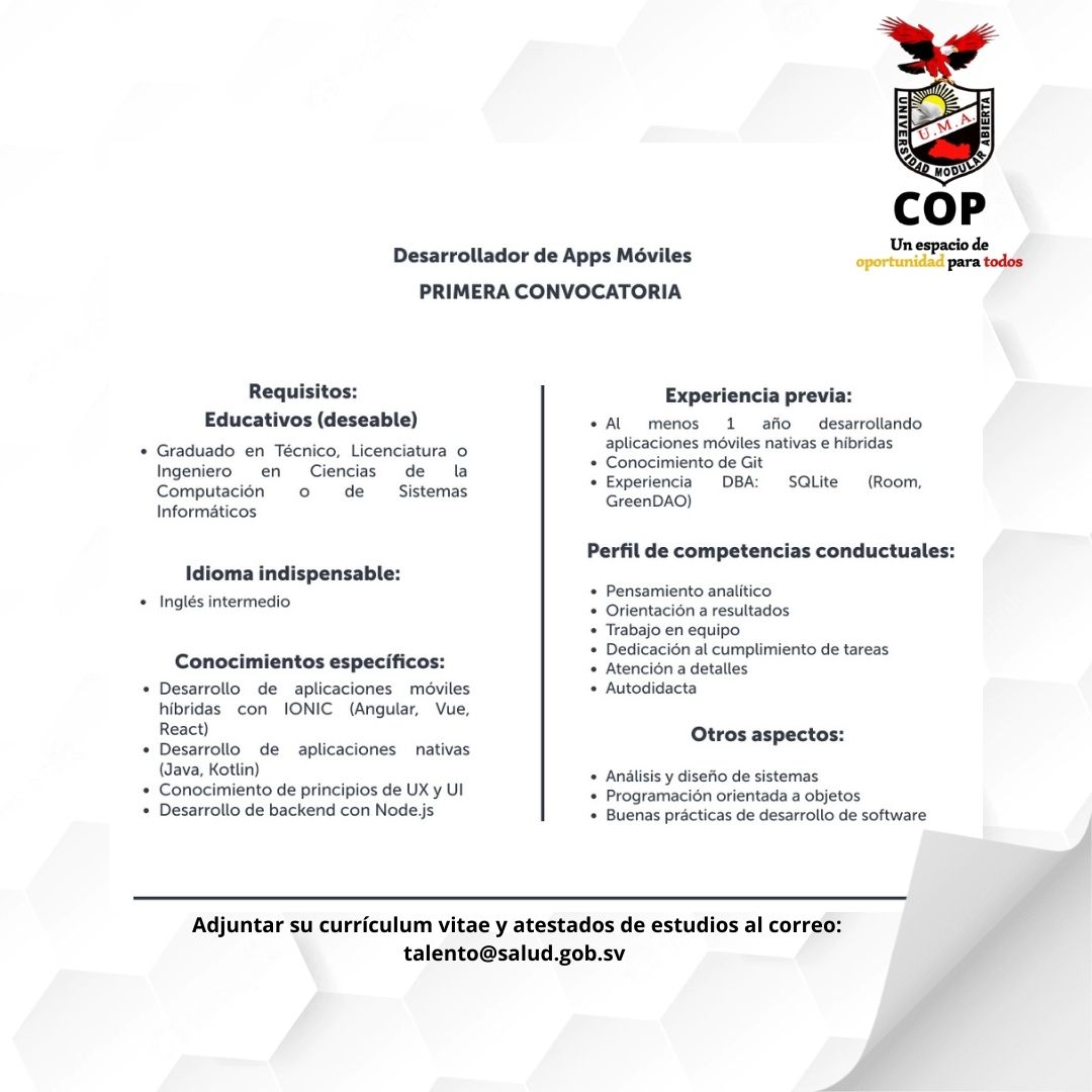 RadioUMA_'s tweet photo. Compartimos contigo las siguientes oportunidades de empleo: https://t.co/c6mTVkbLlg