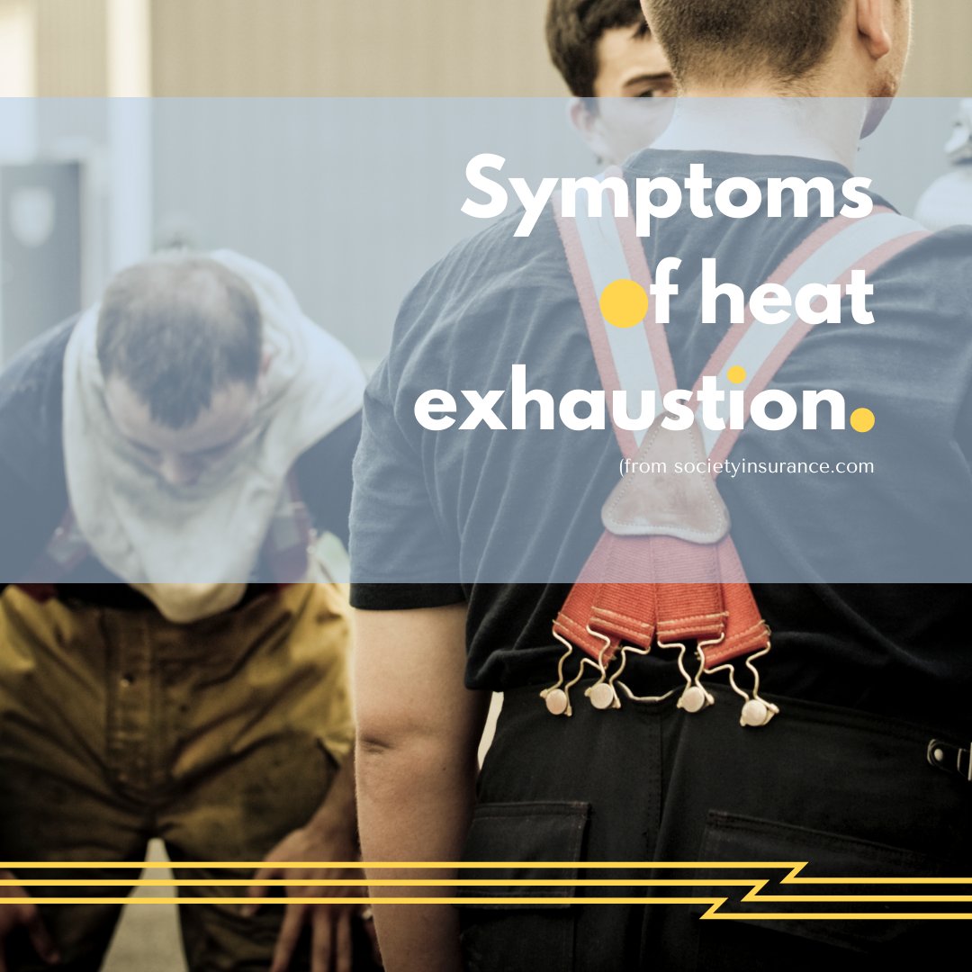 JetcoLighting's tweet image. Heat exhaustion is the body’s response to the loss of water and salt, typically through sweating. Symptoms of heat exhaustion: Excessive sweating, Weakness or fatigue, Dizziness and/or confusion, Clammy skin, Muscle cramps, Flushed complexion
#worksafety #Heat #safteytips