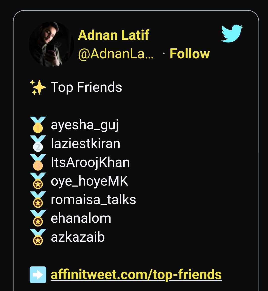 Turu Gems 💎♥️ 
1st:  <a href="/ayesha_guj/">💙💫</a> 
2nd:  <a href="/laziestkiran/">Kiran👑🧕</a> 
3rd:  @ItsAroojKhan 
4th:  <a href="/oye_hoyeMK/">M a r i a k h a n...🦋</a> 
5th:  <a href="/romaisa_talks/">Romaisa</a> 
6th:  <a href="/ehanalom/">ȺӀҽҽղą ȺӀօʍ</a> 
7th:  @azkazaib