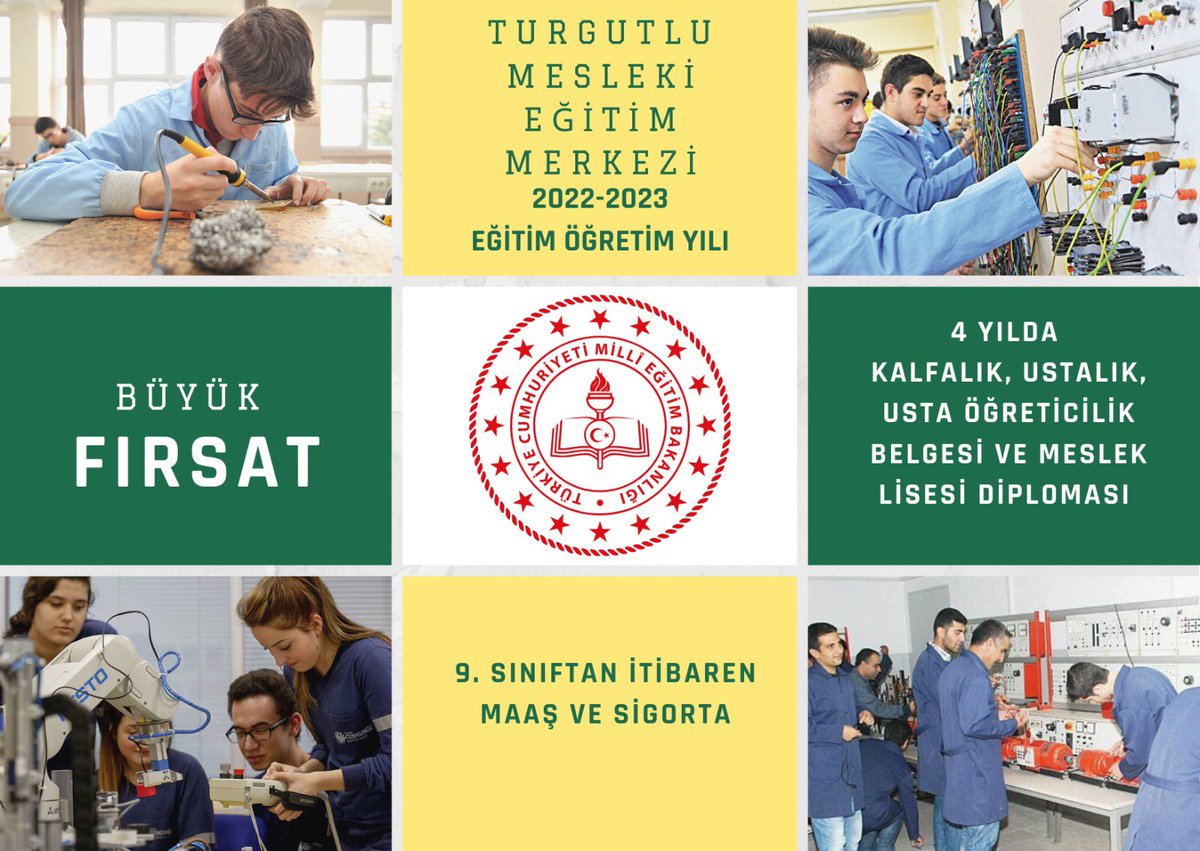#Mesleki Eğitim Memleket Meselesi. İş Garantili Okulumuz.<a href="/tcmeb/">Millî Eğitim Bakanlığı</a> <a href="/mdikici45/">Mustafa Dikici</a> <a href="/MiA_AliYLM/">Dr. Ali YILMAZ</a>