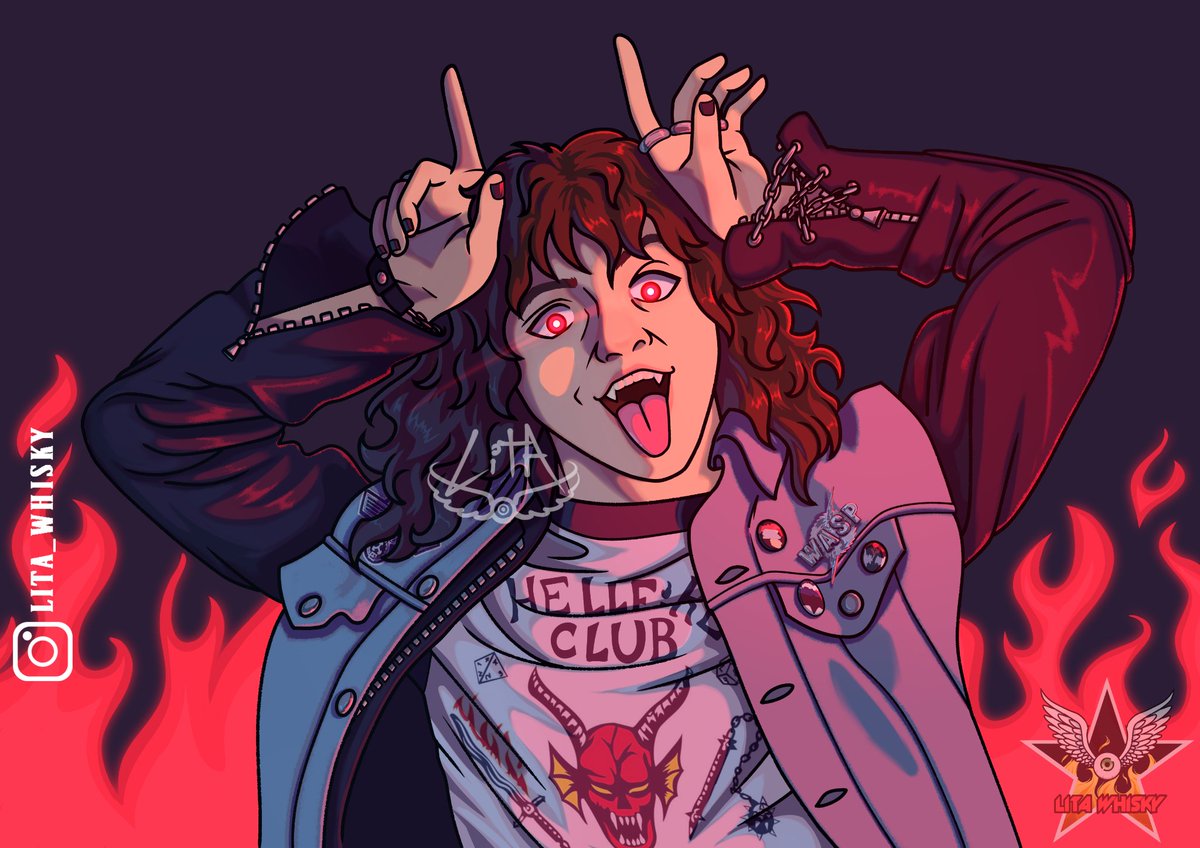 lita_lml's tweet photo. And the 3rd drawing of Eddie Munson 🤘 I really enjoyed drawing this character
#StrangerThings #EDDIEMUNSON #eddie #eddiemunsonfanart #eddiestrangerthings #StrangerThingsfanart #StrangerThings4 #litawhiskyart #donotrepost #digitalart #HellfireClub https://t.co/bDjO1OQtUQ