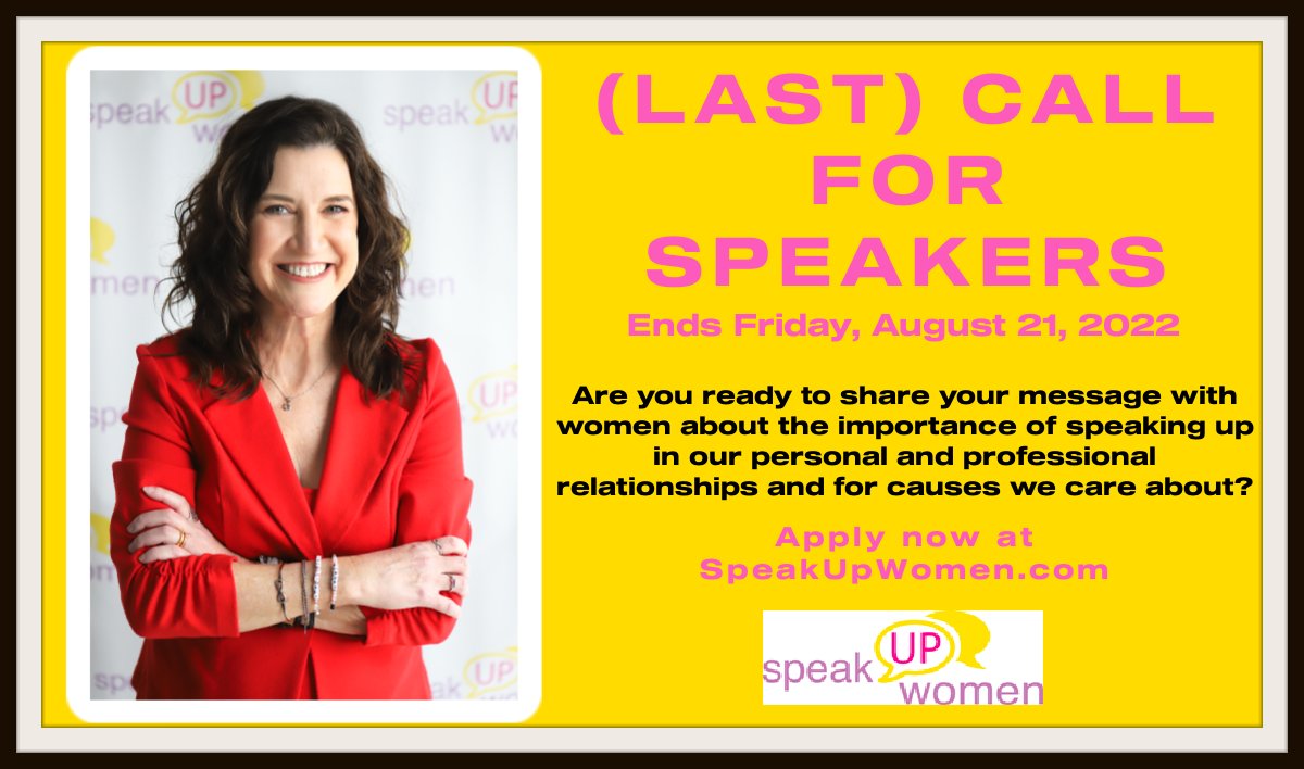 #PressRelease: Multi #1 International Best-Selling Author Jennifer S. Wilkov Announces the 2022 October Speak Up Women Conference and (Last) Call For Speakers prlog.org/12929385.html

#speaking #callforspeakers #speakupwomen #womensempowerment #womeninspiringwomen