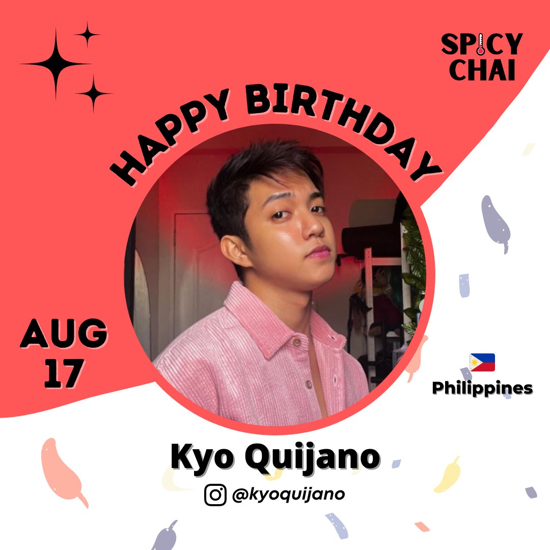 spicychai2021's tweet photo. Happy Birthday, Kyo Quijano! ππΆ @kyoquijano
Did you know?
He is a Filipino actor and Youtuber, born in Manila, Philippines.
BDAY NA NI SERGIO
#KYOturns26
#KyoQuijano
#Quaranthings
#QuaranthingsSeason2
#SPICYCHAI https://t.co/19oDuCQ0OT