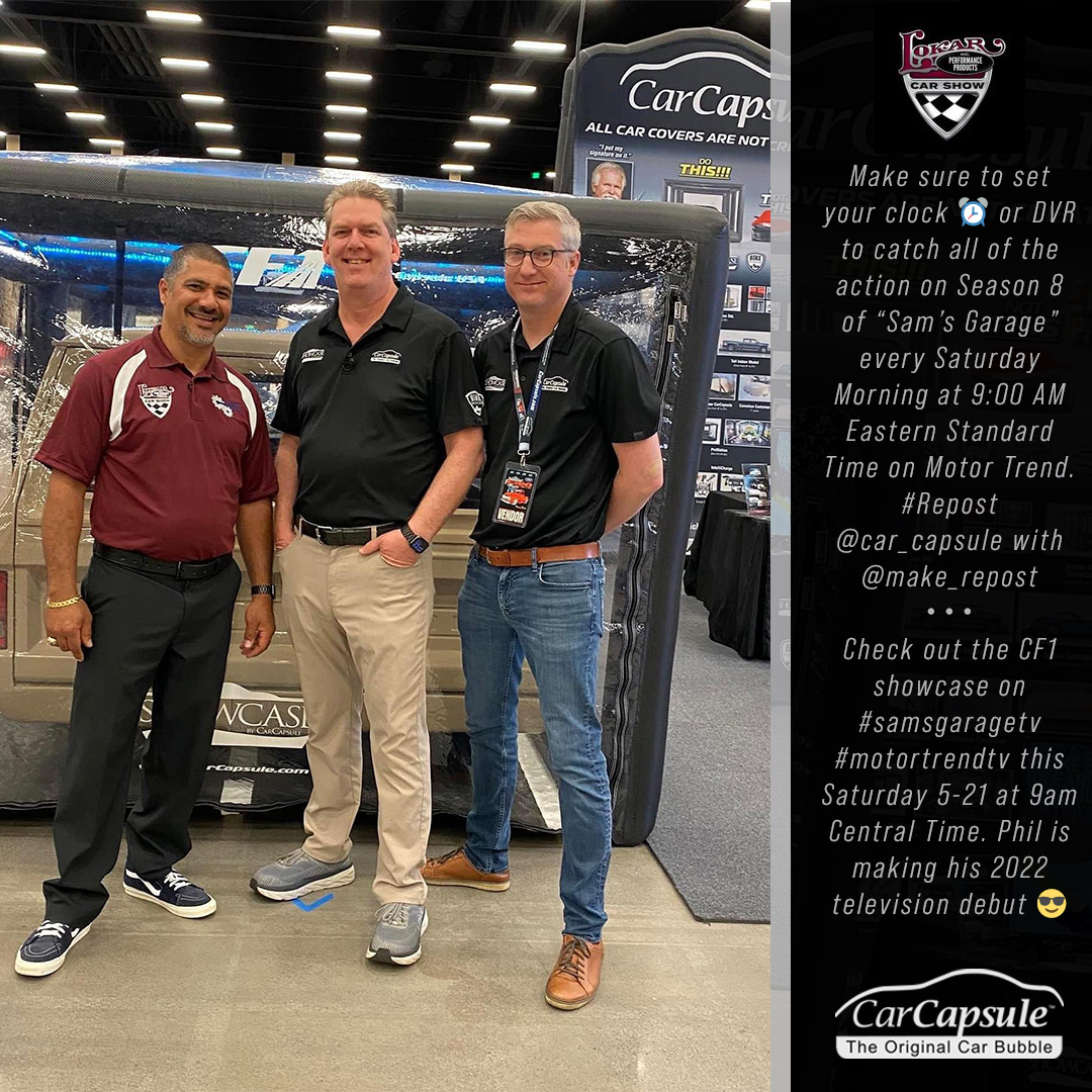 CarCapsule's tweet photo. Shoutout to @torydiblasi for capturing our CarCapsule team at this year's Grand National F-100 Show! Make sure to tune into Season 8 of  “Sam’s Garage” every Saturday Morning at 9:00 AM Eastern Standard Time on Motor Trend. https://t.co/HNRGLgUyWE