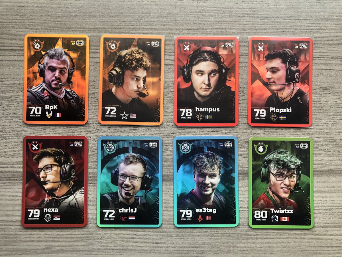 lu1gi_csgo's tweet photo. Next up we have the T2 Role Holo cards from my 2020 collection. π₯
Only 8 out of 30 players in sub 10! π³
I would love to see which T2 Role Holo cards that you guys have sub 10β¦ Anyone selling?? Post below. π
#KolexCards #SportsCards #gaming #eSports #EpicsGG #NFT #CSGO https://t.co/wGfP00ErcO