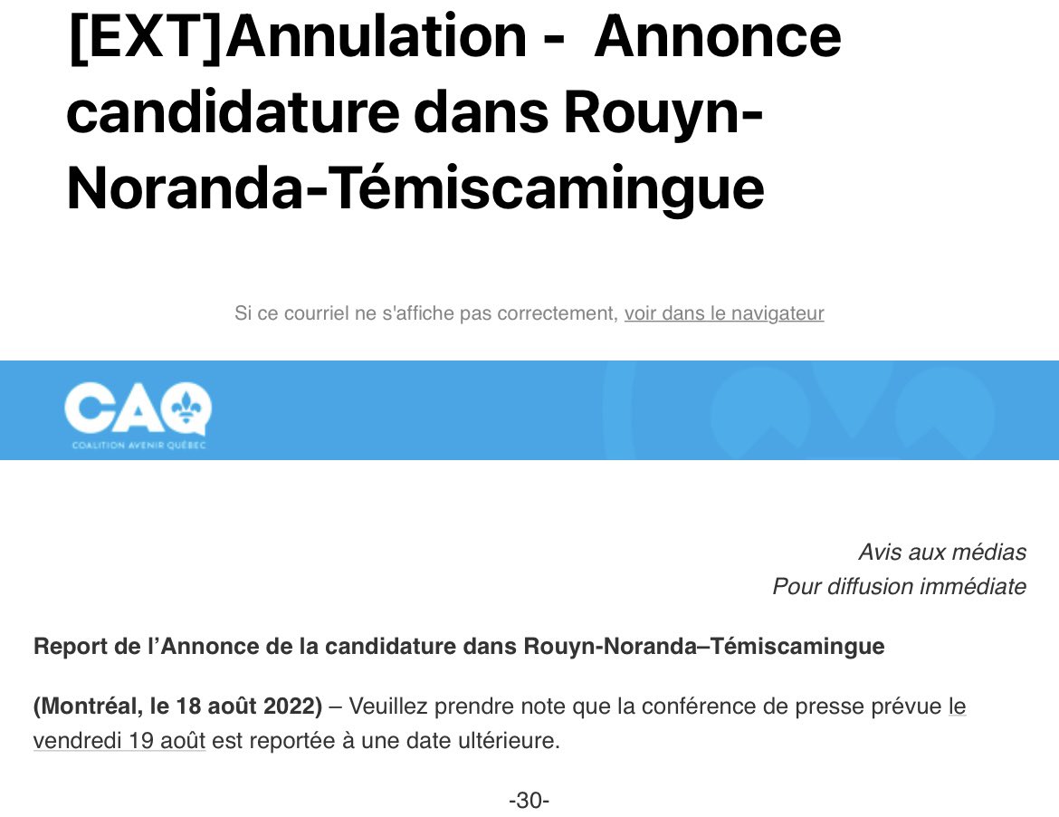 Noovo Info on Twitter "RT EtienneFG Qui pour la CAQ dans Rouyn