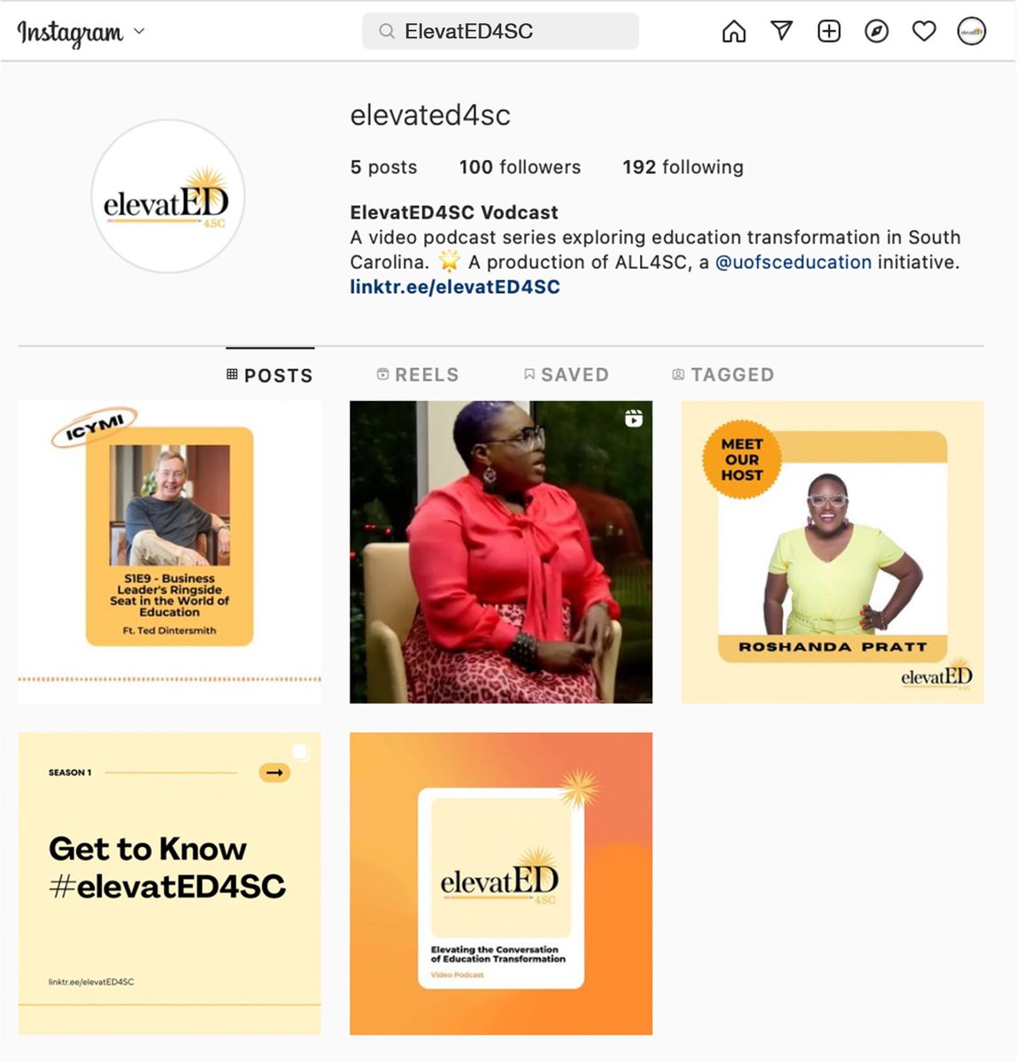 We’re now on Instagram! 📸 We’ll be posting visual and engaging content over there, so check us out and give us a follow @elevated4sc ✨