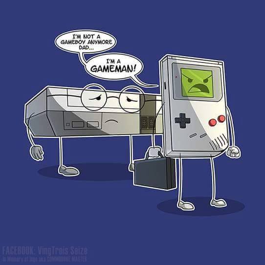 VingTroiSeize's tweet photo. I'm a GameMan!
#Nintendo #Nes #Console #cartridge #retrogaming #GameBoy #GameMan #videogames #80s #90s #Geek https://t.co/5kZHLtme2z