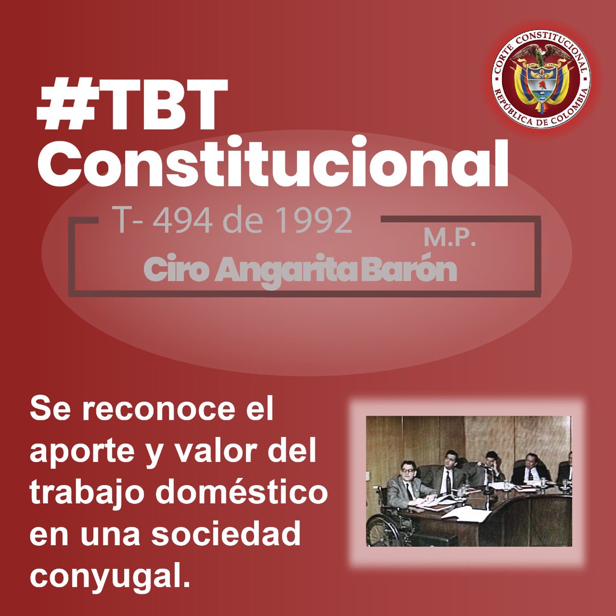 CConstitucional's tweet photo. #TBTConstitucional I En esta oportunidad, recordamos la Sentencia T-494 de 1992:
https://t.co/MhVylM8QuV https://t.co/qNcrsCCjNa