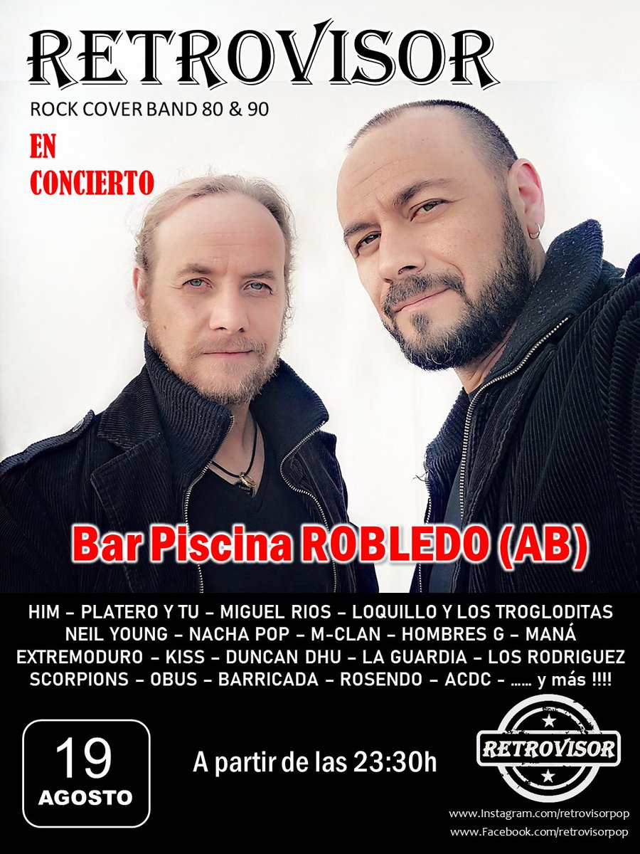 BarRobledo's tweet photo. El #VeranoEnRobledo☀️ tiene estas cosas, te da la oportunidad de ver a #RetrovisorPop en vivo!!!
Si la primera vez te lo perdiste, este viernes a las 23.30 hs!!!
#Albacete #SierraDeAlcaraz #Turismo #Motos #MoterosEspaña #Brasa🔥 #Musica #Vinos #Piscina #Momentos https://t.co/r7cH9vQxLA