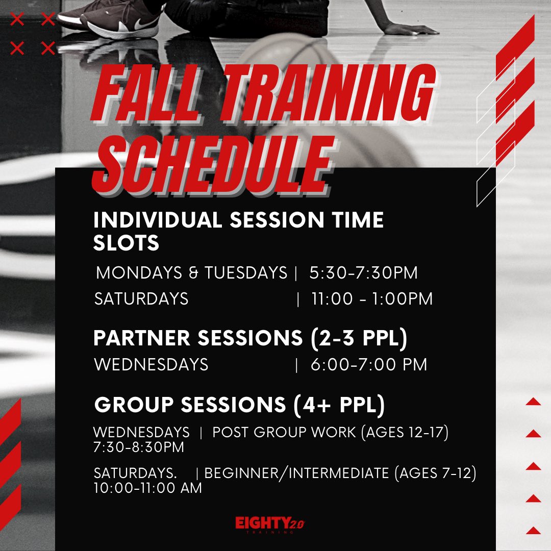 Eighty20_'s tweet photo. Fall Training is Now Available!
1 hour sessions, including individual, partner, or group sessions. Sign-ups are on a first come first serve basis.

All sessions will be held at Athens Academy’s Middle School gym https://t.co/p3Ss337GxA