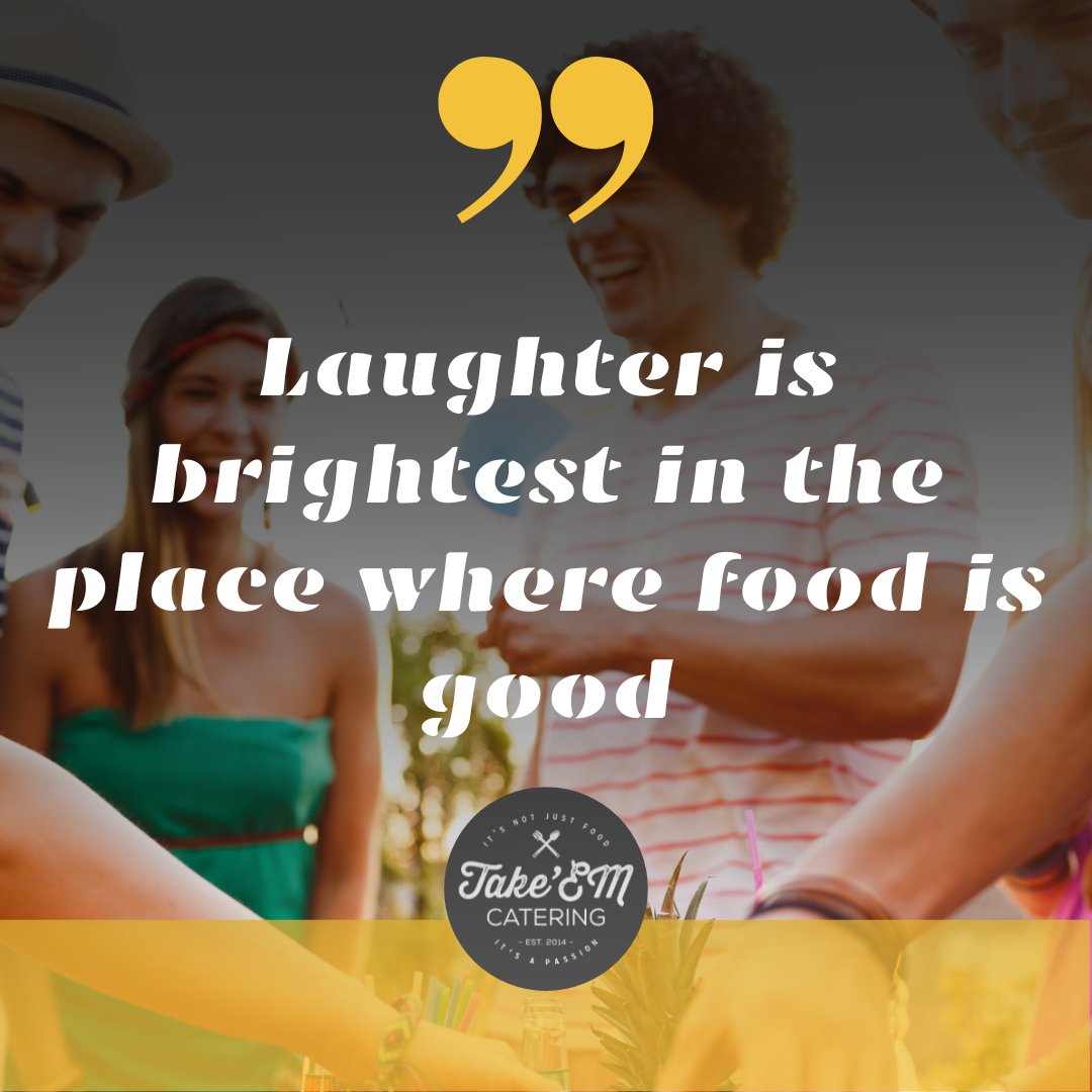 takeem_catering's tweet photo. We provide the good food; you provide the laughter. #goodfood #laughter #takeemcatering https://t.co/hVYkfsCSGe
