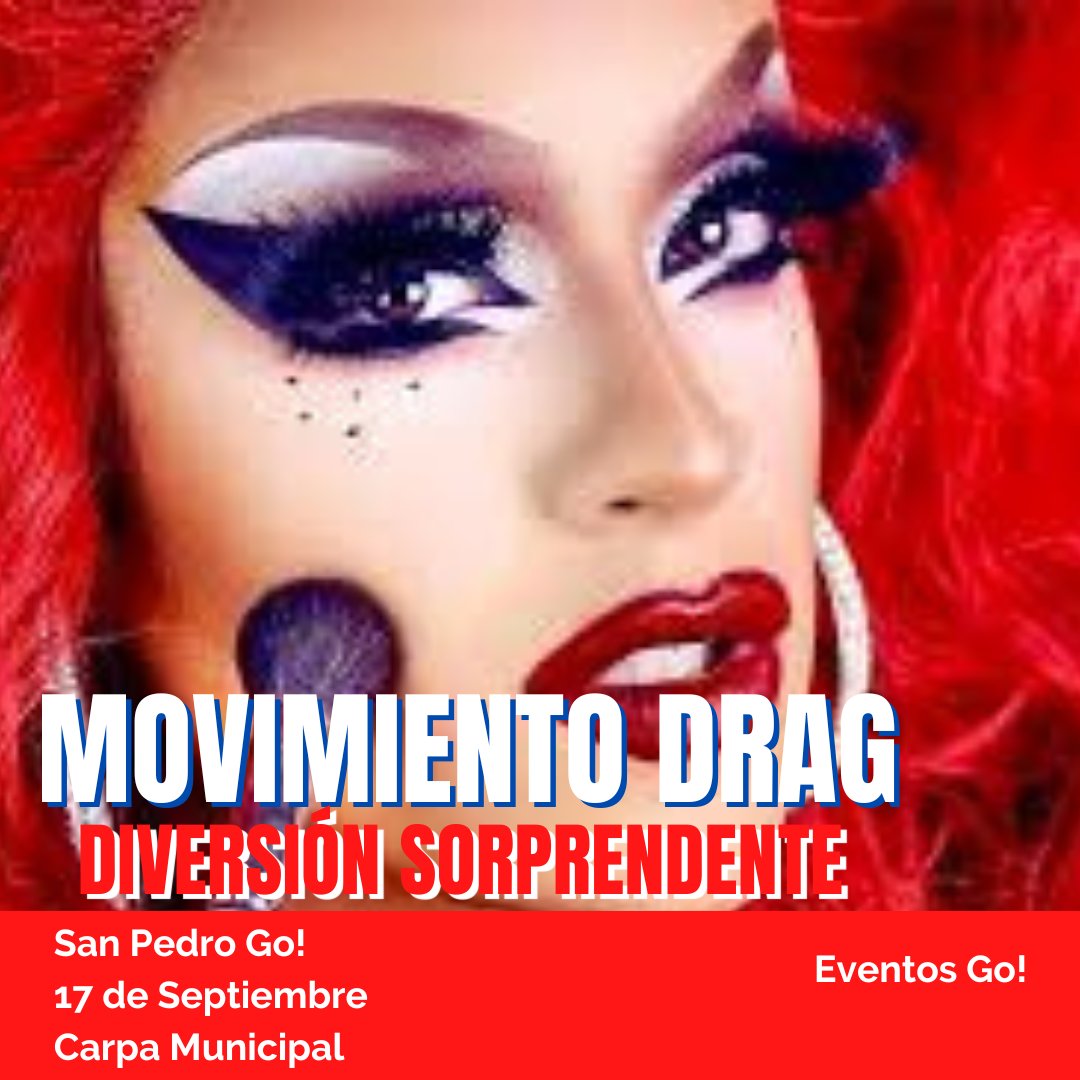 sanpedrogo's tweet photo. El movimiento #dragqueen #dragpower llegará con fuerza a #sanpedrogo . Risas y un arte sensacion por disfrutar. https://t.co/C6aWaVOtAn