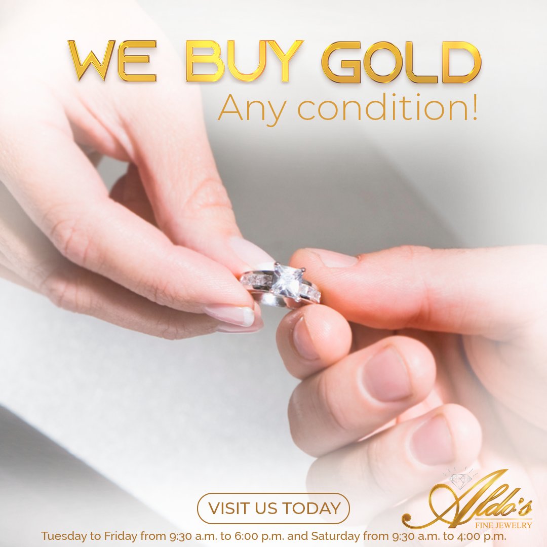 Do you need some extra money instantly? Then visit us and sell your unwanted jewelry for the best price and immediate payment!

📍4662 S Kirkman Rd 32811 Orlando, FL.

#webuygold #gold #jewelry #oldjewelry  #orlandoshop #orlandojewelry #goldbracelets #goldrings