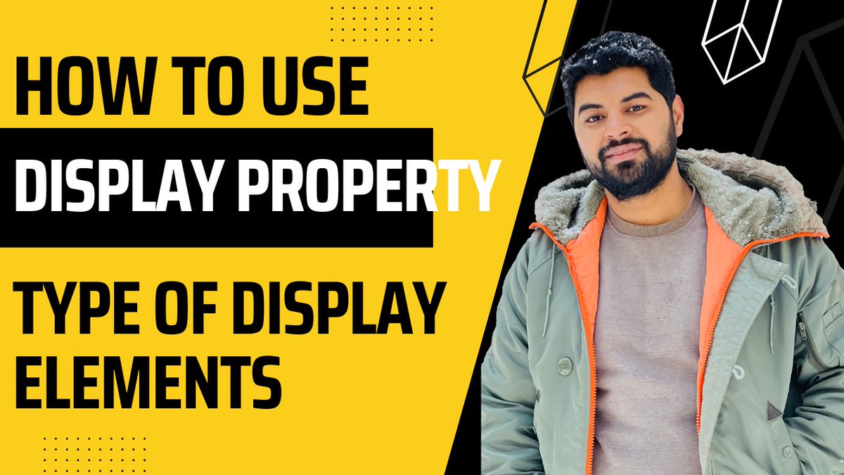 HannanHoney3's tweet photo. Display Property in CSS3 | How Display inline and Block works

#csstips #css3 #css3course #cssDisplay
https://t.co/PxcUOrFkyG https://t.co/u0YO3MIPcA