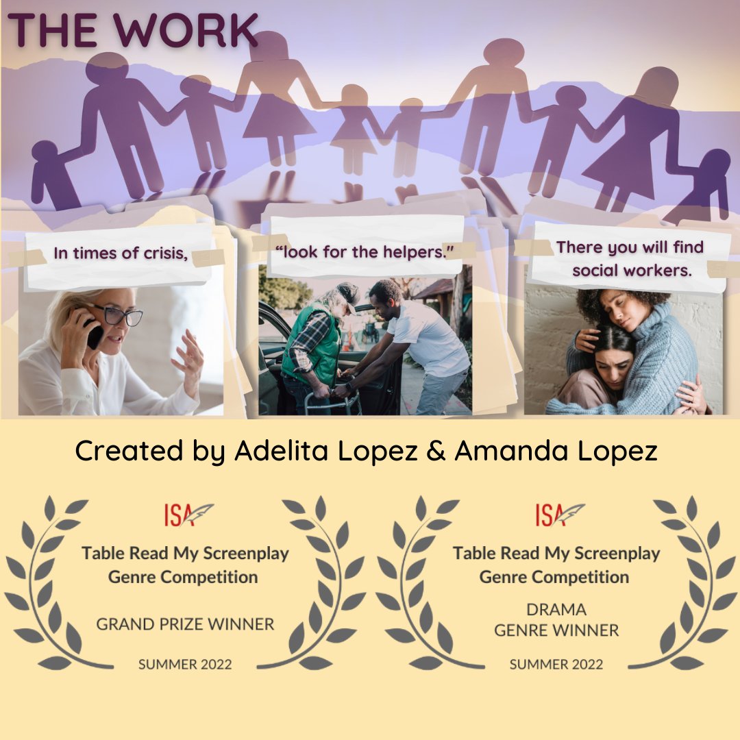 iamlitalopez's tweet photo. .My sis Amanda @Therapist_Grief & I wrote a pilot, THE WORK. It won Grand Prize in @NetworkISA #TableReadMyScreenplay Comp! That gives us a shot to win a meeting with @LegionMOfficial & we need YOUR vote.🙏Plz join Film Scout https://t.co/F3iPtH5ttD & vote for THE WORK 😍 TYVM! https://t.co/JiTYzA8imC