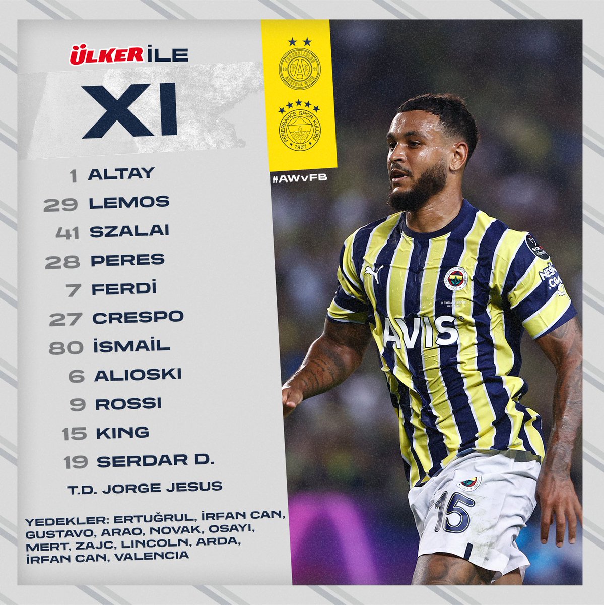 Fenerbahçe SK on X: İlk 11'imiz! 👇 #FBvBJK  / X