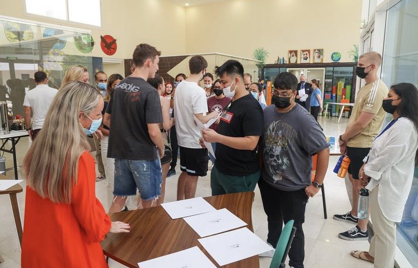 Extremely proud of the SCS Class of 2022 <a href="/SCSDubai/">Safa Community School</a> receiving their results today in school. 40% of our students receiving A*-A, 83% of our BTEC students achieving Distinction*/Distinction. A great start to the year as we open our new state of the art Safa College in under 2 weeks