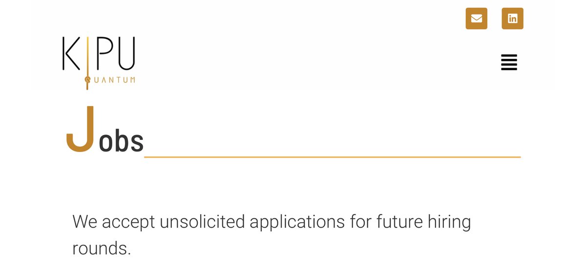 HIRING @KipuQuantum CONTINUES Lots of talented people requested all jobs via 'unsolicited application' form kipu-quantum.com/jobs/ We had employed several, we will keep on. Large pool also of research contacts applying and recommending @QuantumFlagship @QuantenTech @QuantumDaily