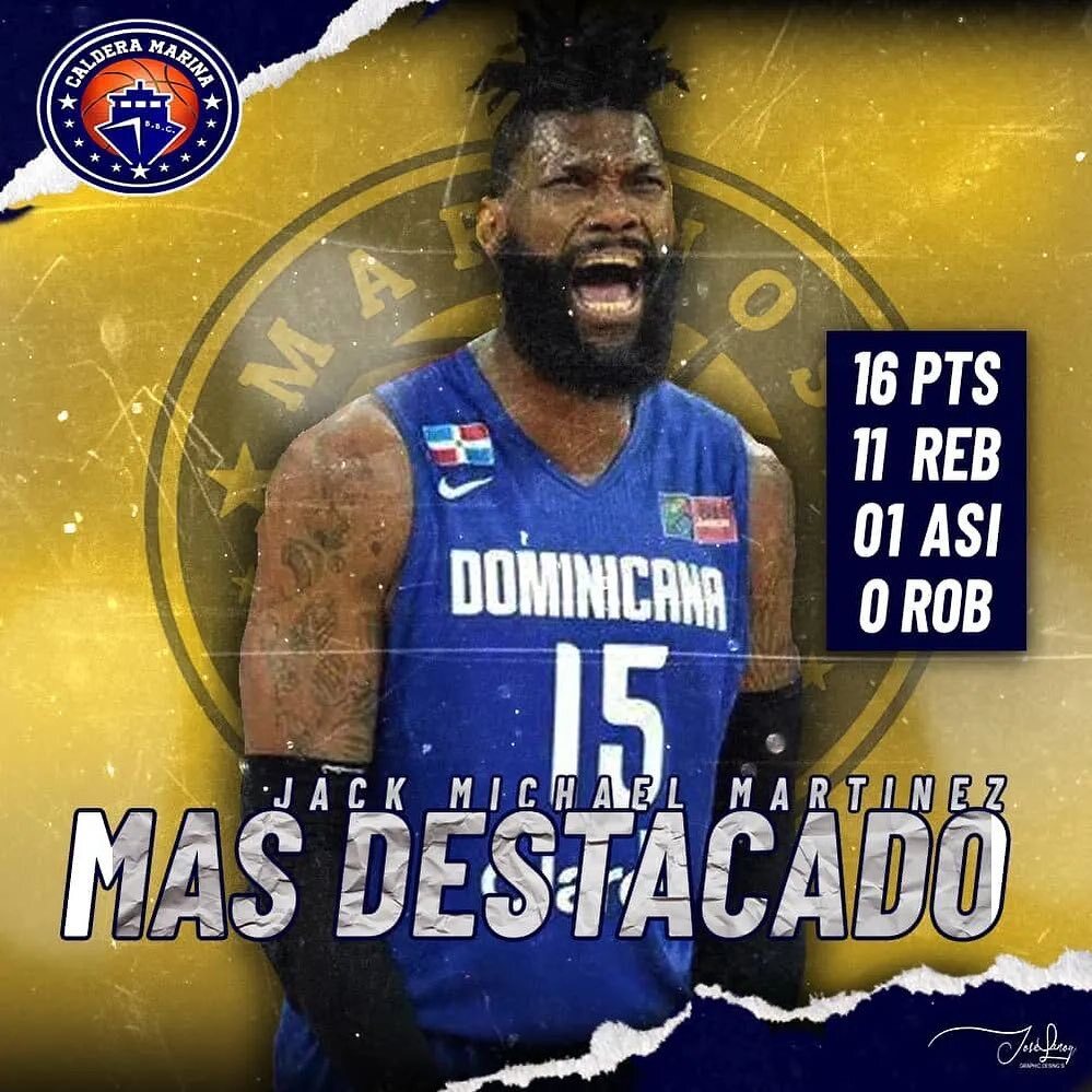 #Repost @lacalderamarina
Tras su segundo partido como titular, el pivot dominicano se lució el día de ayer e impuso su experiencia en el tabloncillo Venezolano, a pesar que marinos cargo con la derrota 82 - 69

<a href="/jack15martinez/">Jack Michael Martinez</a> anido 16 puntos, capturo 11… instagr.am/p/ChaN4NTu7Jf/