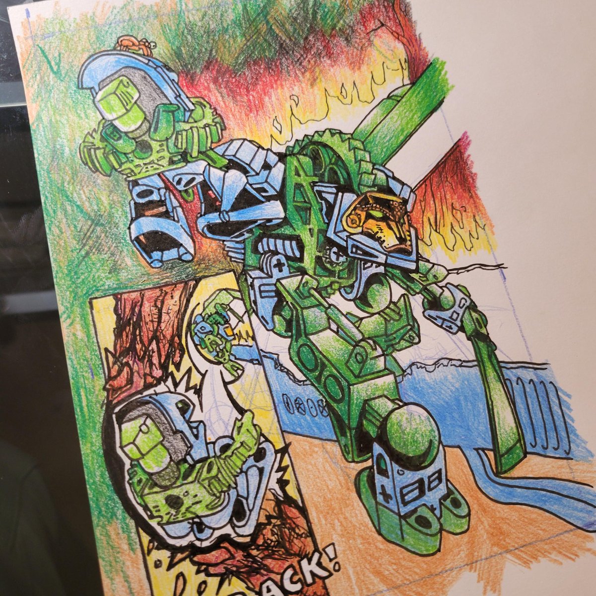 MorganRyanArt's tweet photo. Jungle slizer! Working on my #throwbot #comic for my next #zine . #bionicle #lego #slizer #kongu #amazon #fanart #drawing https://t.co/P7Xh2bYlGm