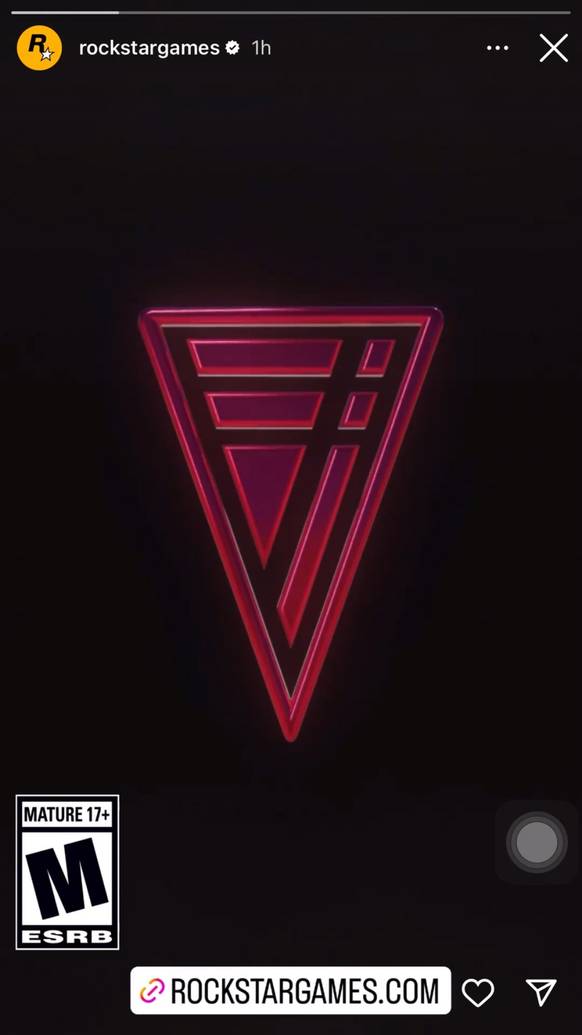 Suposto easter egg a GTA 6 no Instagram da Rockstar Games.