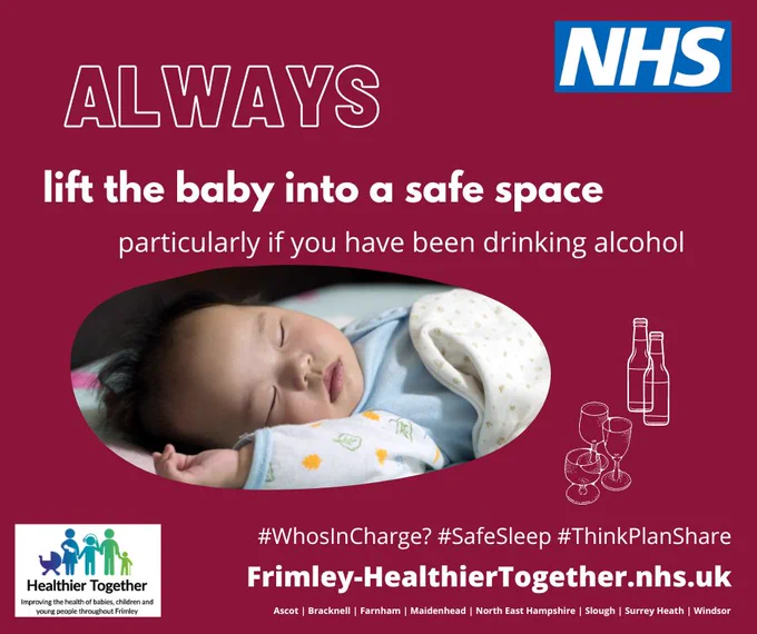 Always lift the baby in to a safe space